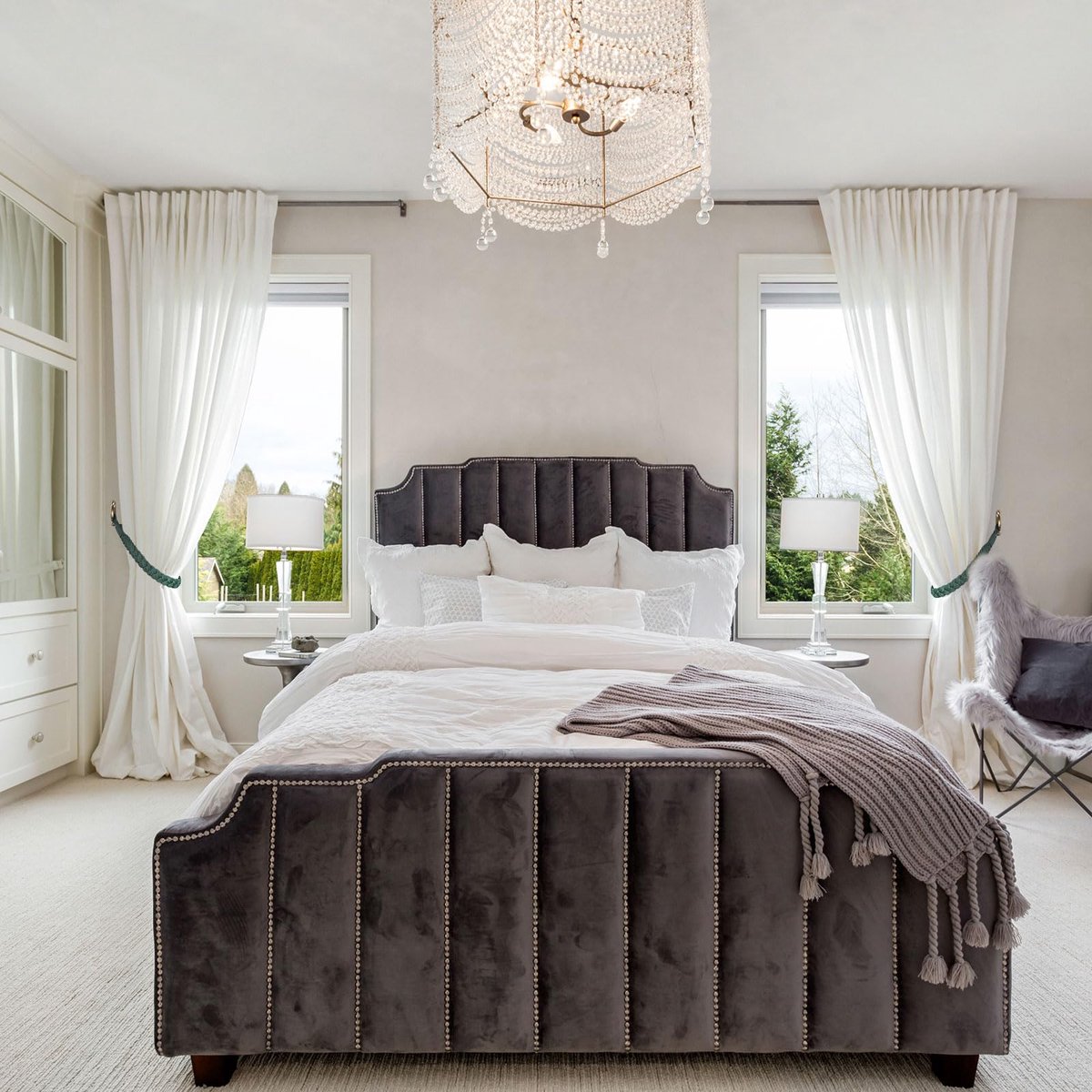 Jolly Set van 2 natuurlijke katoenen touwgordijnbinders, elegante boho-stijl, decoratieve draperieën, zachte handgeweven touwgordijnhouders met metalen haak voor thuis en op kantoor
