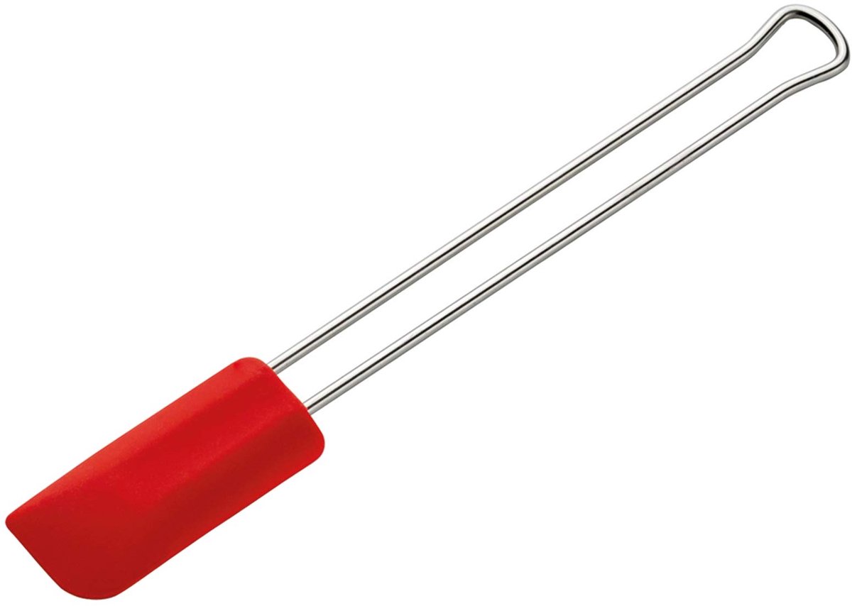 Deegschraper MINI-KP1008031400/rood | Compacte deegschraper in rood: hittebestendig, geschikt voor levensmiddelen, vaatwasmachinebestendig, ergonomische handgreep