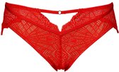 After Eden D-cup & up Tavienne Kanten Slip - Dames - Helder Rood - XL