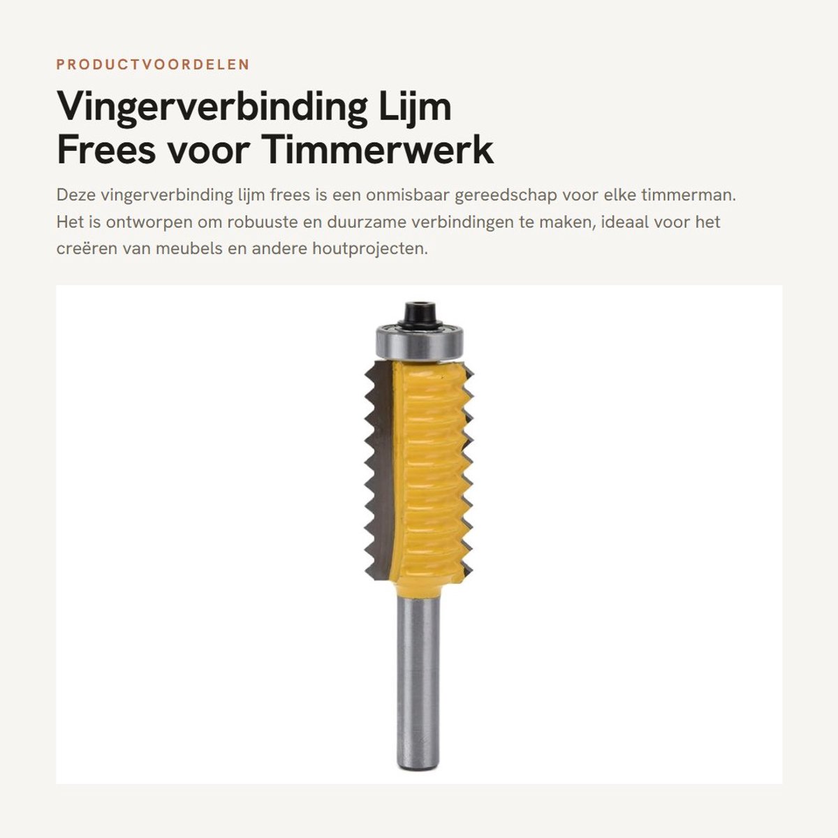 Dailygoods- Vingerverbinding Lijm Frees - Router Bit - CNC Gereedschap - Robuust voor Tafels - Voor Timmerman - Voor DIY - Freesbit