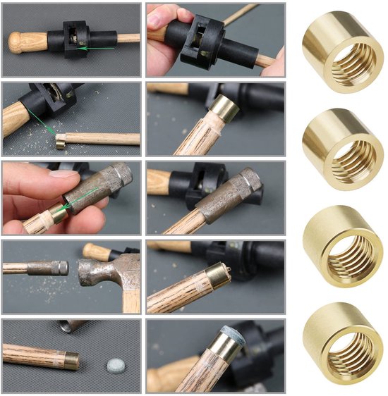 Dailygoods - 10Pcs Snooker Pool Cue Adereindhulzen - Messing Reparatie Tool van Dailygoods — afbeelding 4