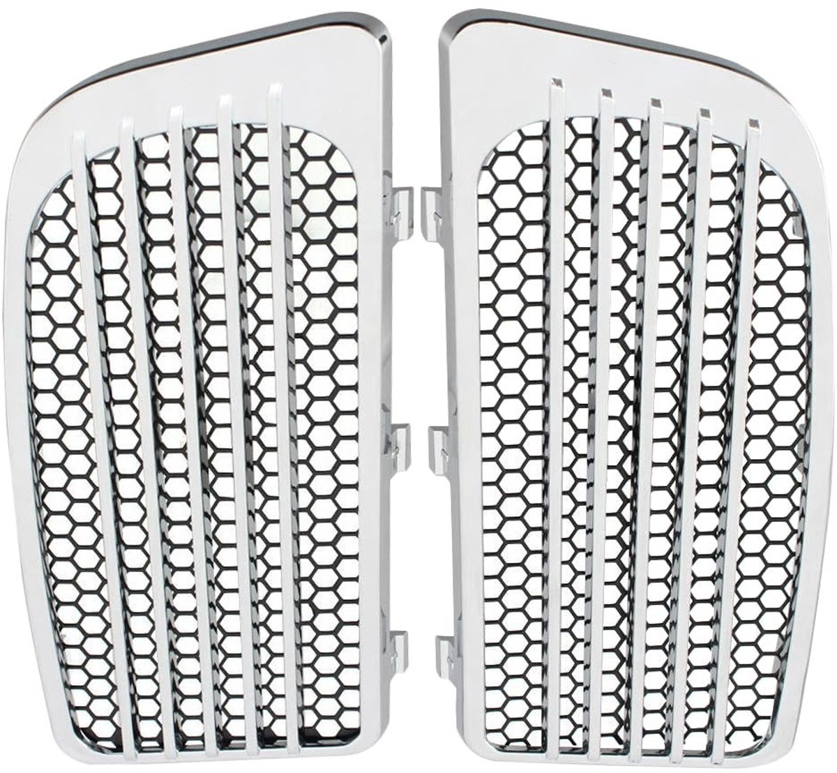 Dailygoods- Radiator Grille Metalen Gaas - Onderkuip Cover - Compatibel met Ha-rley Touring - Zwart/Zilver - ABS - Montage 2014-2020 - Radiatorbescherming