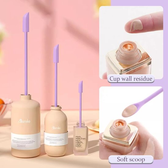 Spatelset met gezichtscremelepels, potschraper, herbruikbaar schoonheidsgereedschap voor make-up, smalle flesroerder en cosmetica keuken — afbeelding 4