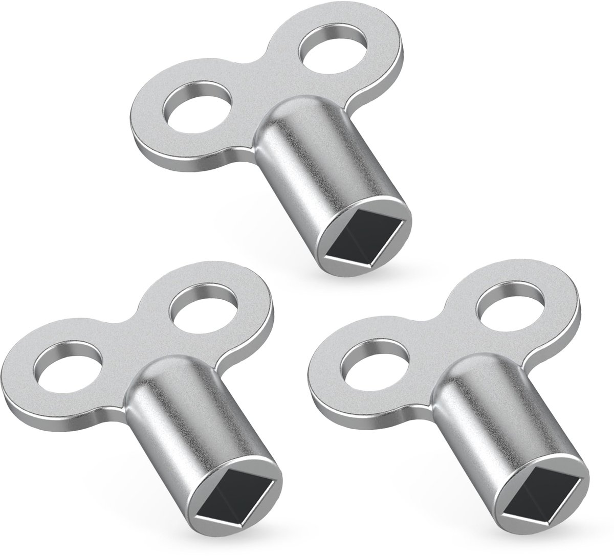 Dailygoods- Verwarmingsontluchtingssleutel Robuust - Ontluchtingssleutel voor Radiator - Handige Sleutel - Set van 3 - Geschikt voor Bijna Alle Verwarmingen