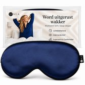 SIMIA™ Premium 19 Momme Moerbei Zijden Slaapmasker – 100% Verduisterend Oogmasker - Marine Blauw