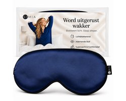 SIMIA™ Premium 19 Momme Moerbei Zijden Slaapmasker – 100% Verduisterend Oogmasker - Marine Blauw