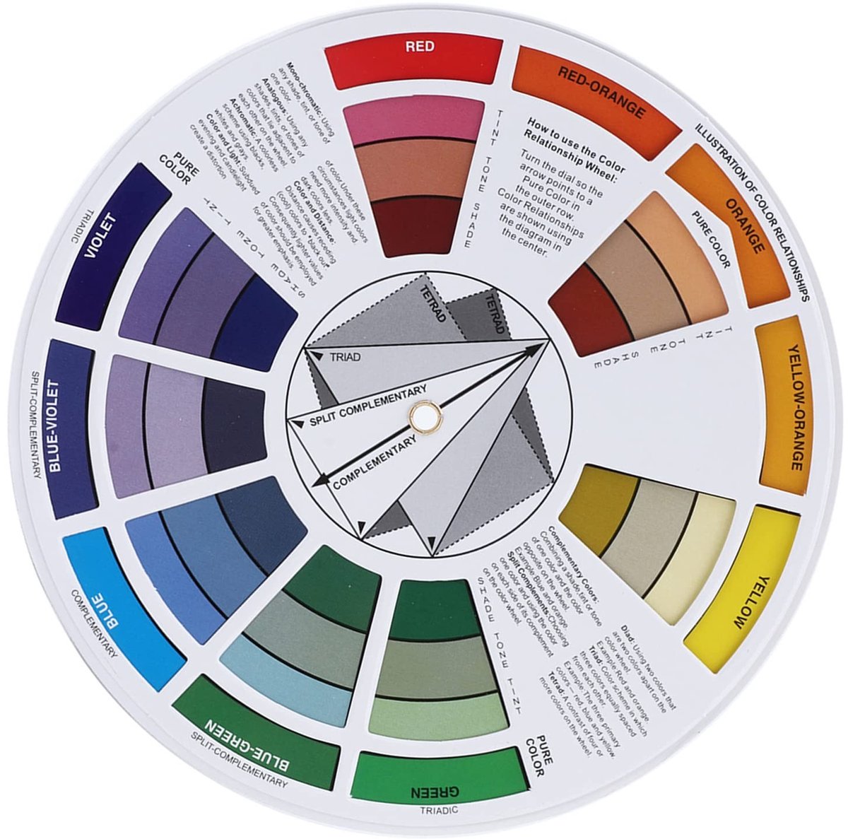 Dailygoods- Kleurenwiel voor Kunstenaars - Kleurenwielkaart - Kleurengids - Tattoo-inkt - Pigment Mix - Permanente Wenkbrauwliptattoo