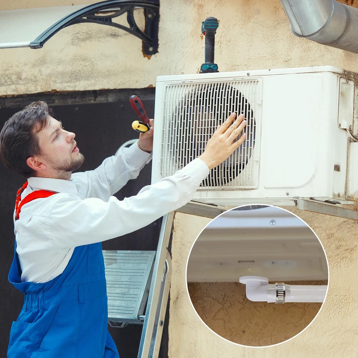 10 Voet Flexibele Condensslang - Afvoerslang voor Airconditioners - Airco Slang - Met Klem - Airconditioning Accessoires - Airconditioning Gereedschap - Voor Luchtontvochtigers, Airconditioners, Tuinkranen - Voor Raamairco's en Mini-Split-Units thumbnail 4