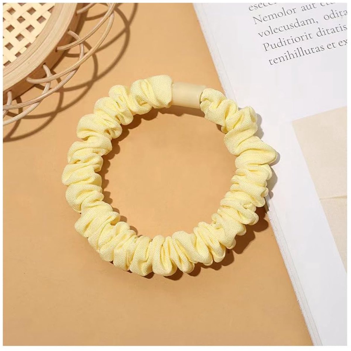 5 stuks dames haarelastiekjes satijn zijde scrunchies kleurrijke haarbanden elastische elastieken paardenstaart-houder dun vlechtrubber haaraccessoires set voor meisjes dames vrouwen