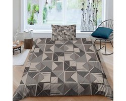 Patchwork 3D Print Bedding Soft Microfiber Set Duvet Covers Sets With Pillowcases Bed Linen Plaid Patchwork Textures Quilt Covers Home Textile Comforter Cover with Zipper Closure Single（135