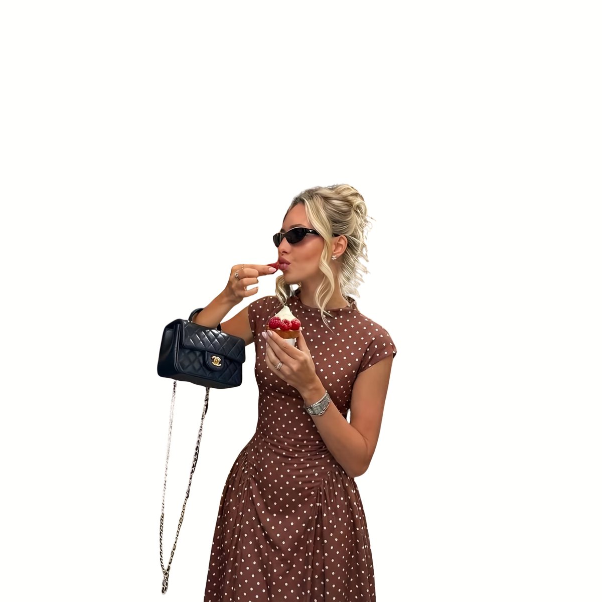 Currero Jurk Met Polkadots Stippen Zomerjurk Dames Zomerjurken Midi Jurk Volwassenen Ibiza Stijl Sundress Dress Donkerbruin XL