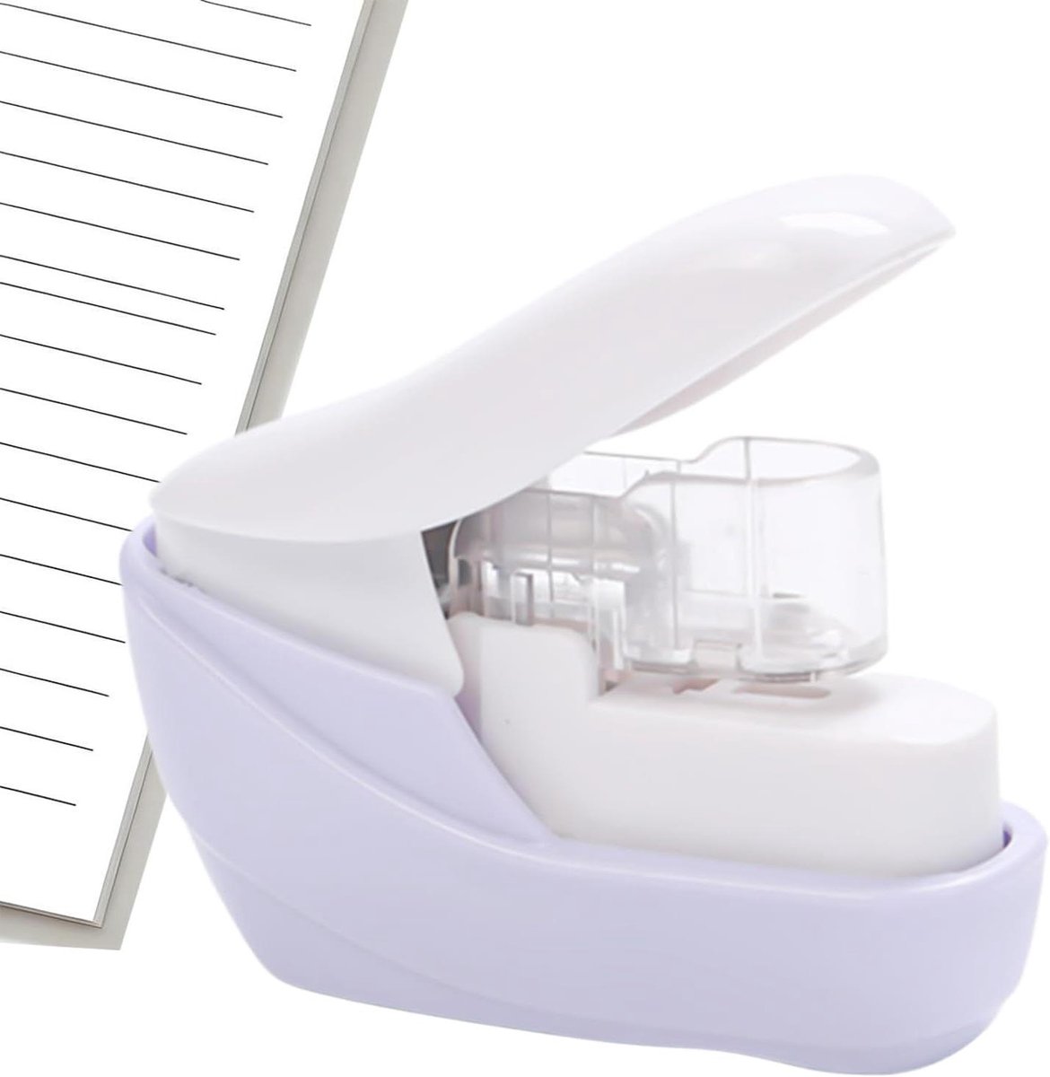 Nietloze nietmachine - Papierkrimper handgereedschap - Documenten binden - Geen nietjes nodig - Compact formaat - Paars