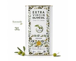 ELEO Olijfolie 3 liter Extra Vierge Amaliada – Zuurgraad <0,5% – 100% Koroneiki – Eerste Koude Persing – Delicaat & Rijk aan Antioxidanten – Internationale Medaille Winnaar