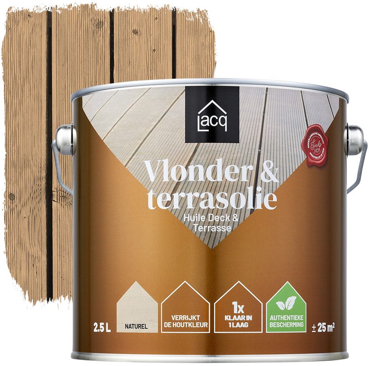 Lacq Vlonder & Terrasolie Naturel 2,5 liter