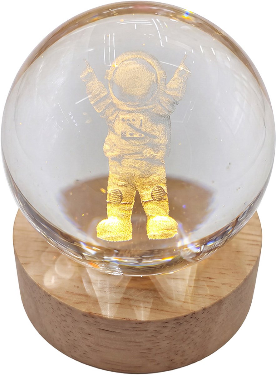 Clayre & Eef Tafellamp Bruin Glas