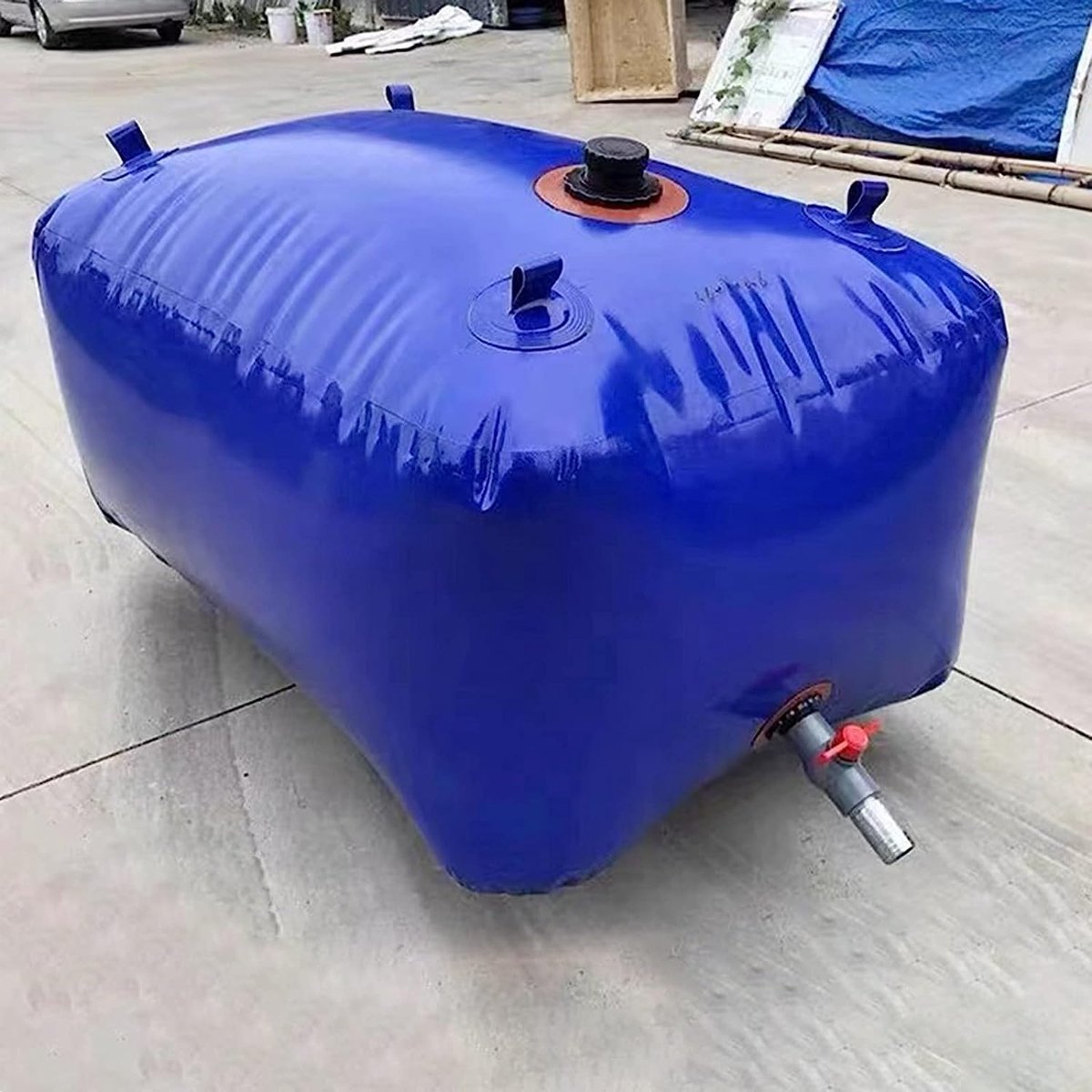 Waterzak Inklapbaar - Opslagtank Nood - Water Opslaan - Scheurbestendig PVC - 1000 Liter - Blauw