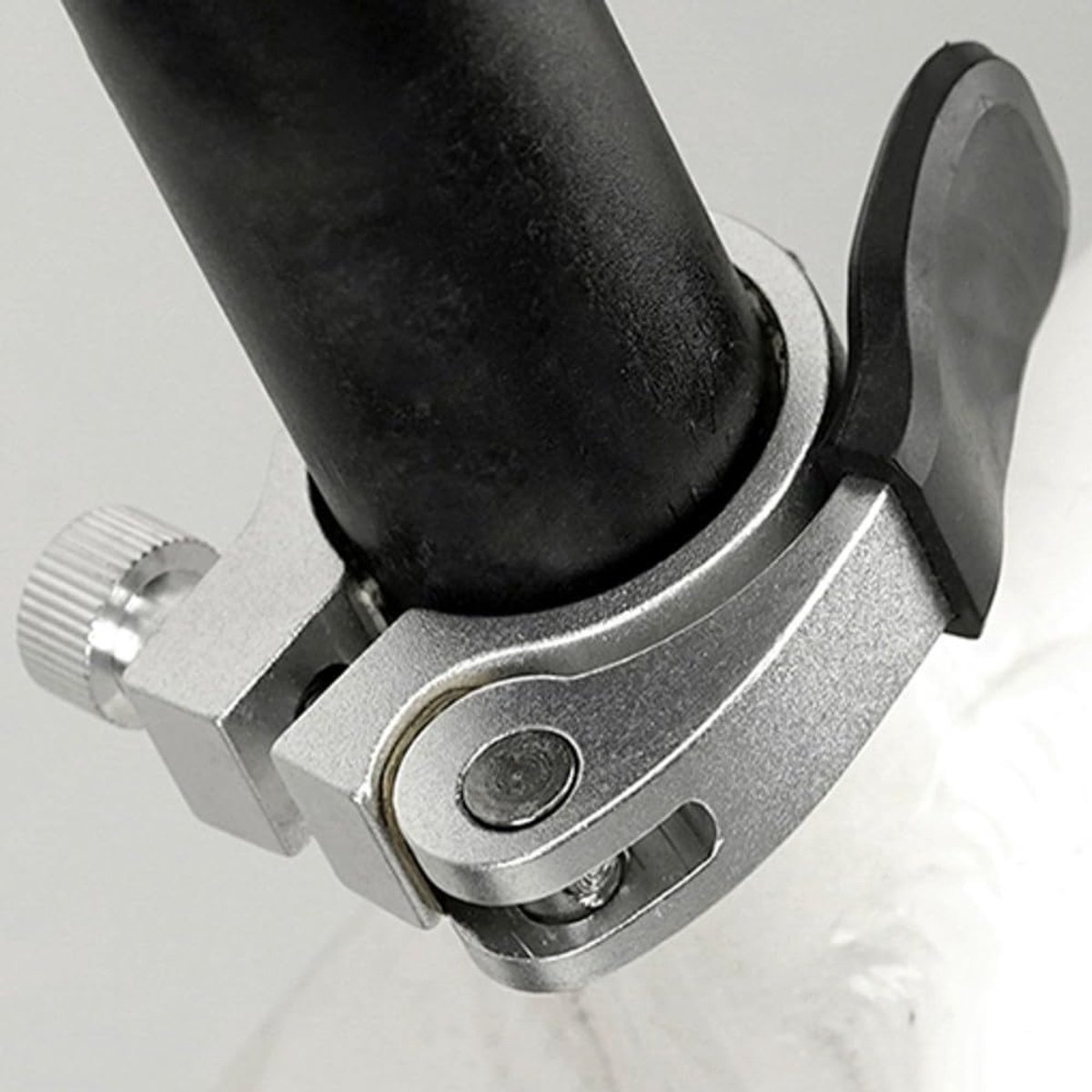 Fietszadelpenklem - Snelsluiting Zadelpen - Zadelhoogte Verstellen - Versterkte Vleugel - 349 mm - Zilver