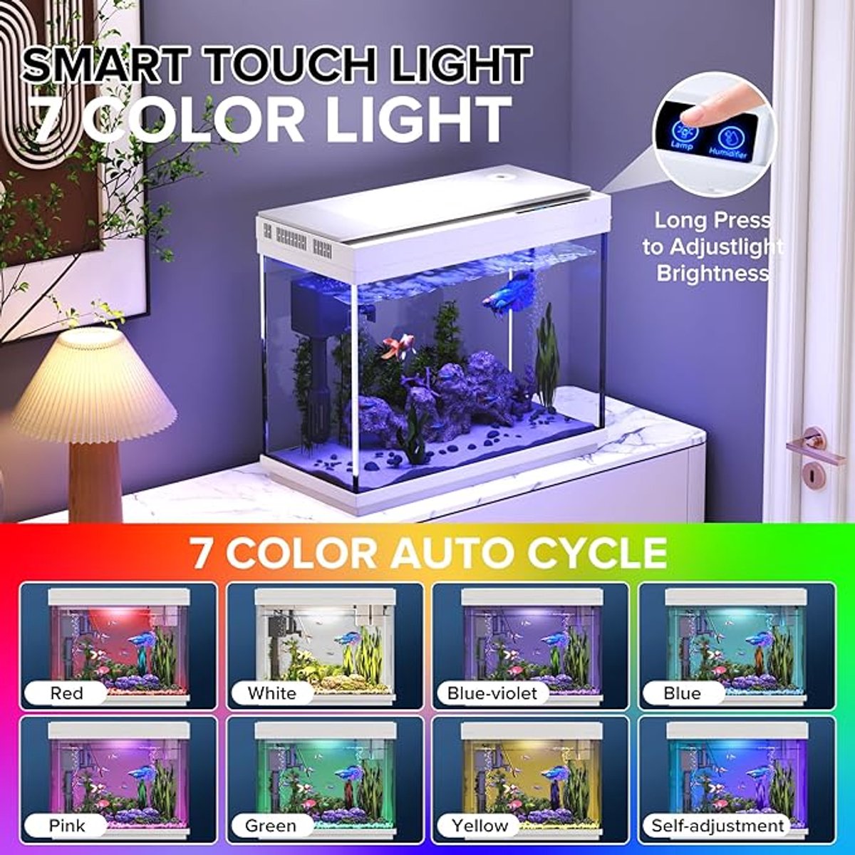 vigor sports Klein Aquarium Complete Set met LED Verlichting thumbnail 4