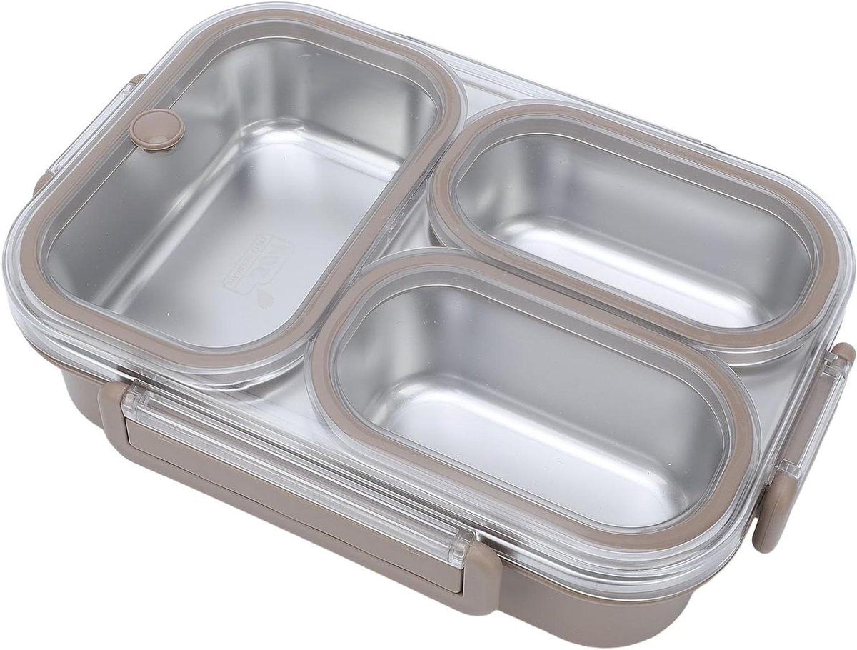 Voedsel Container - Lunchbox Rvs - Maaltijden Warm Houden - Waterinjectie Verwarmingsfunctie - 1.2L - Kaki