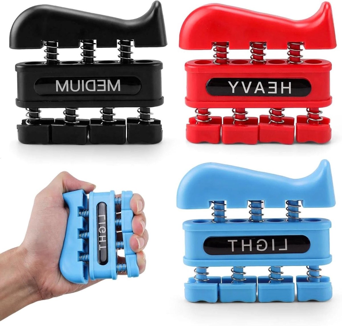 Handkracht Trainer Set - 3 Stuks Grip Trainer voor Verbetering van Handsterkte, Vingerspieren en Fysiotherapie, Ideaal voor Muzikanten en Klimmers