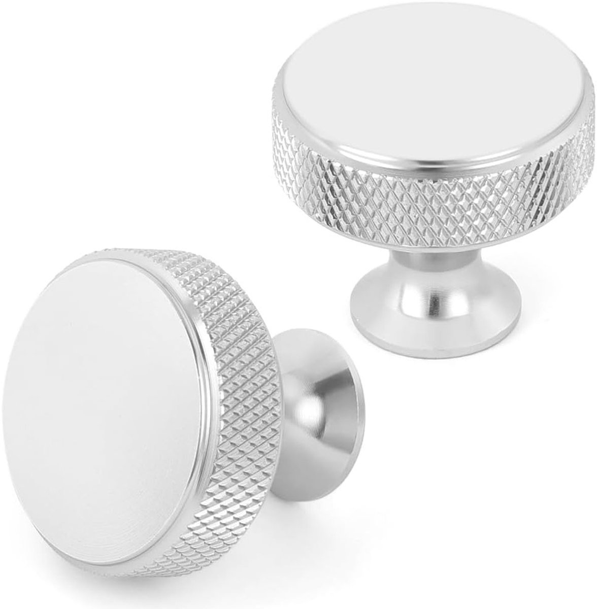 10 Stuks Ronde Kastknoppen in Zilver, Aluminium Deurklinken voor Meubels, Ideaal voor Keuk