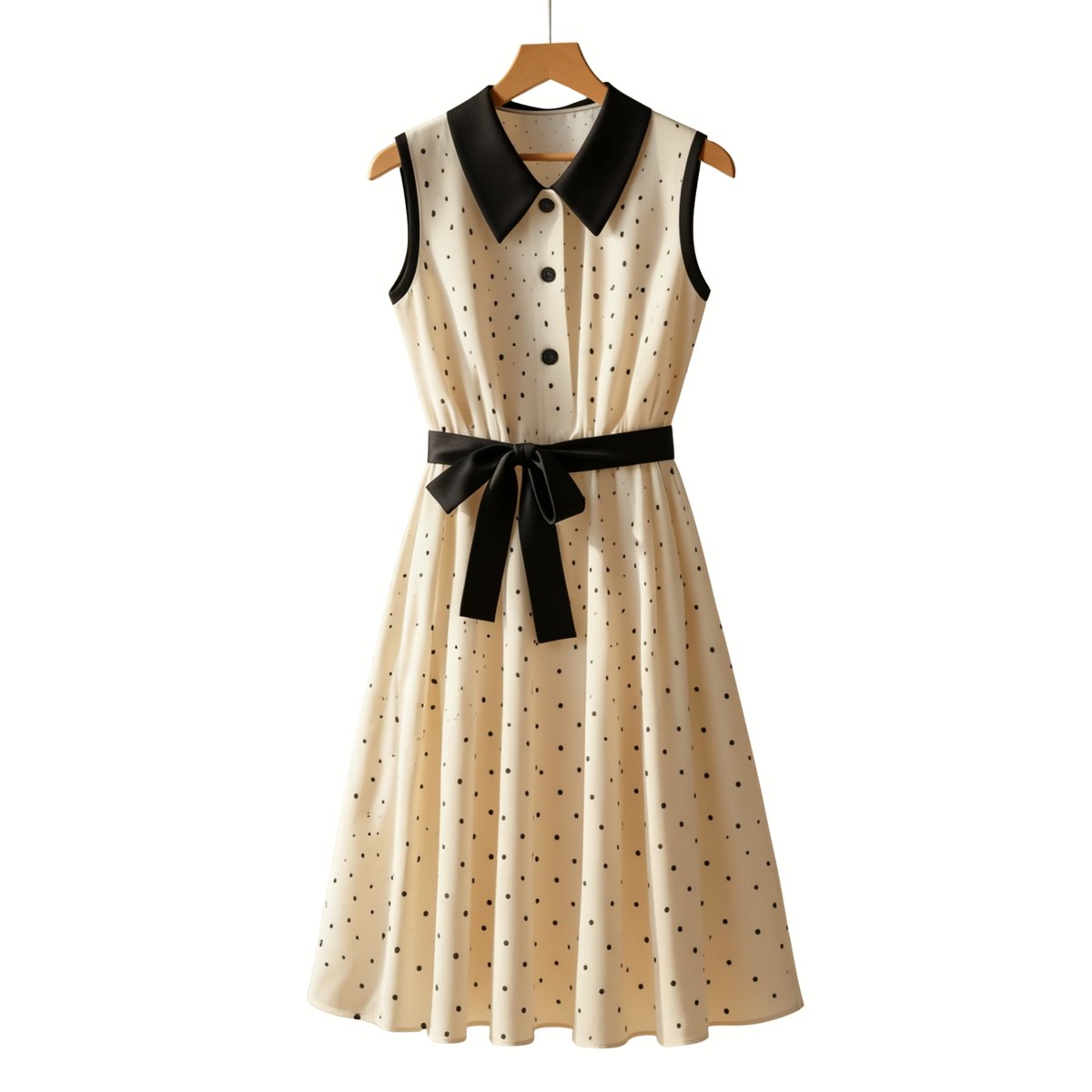 Currero Jurk Met Polkadots Stippen Zomerjurk Dames Zomerjurken Midi Jurk Volwassenen Ibiza Stijl Sundress Dress L Abrikoos