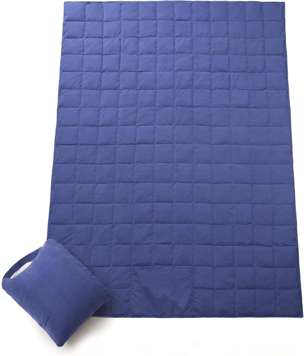 Campingdeken Warmte-isolerend - Outdoor deken - Buitenactiviteiten Bescherming - Waterafstotend Winddicht - 150 x 200 cm - Marineblauw