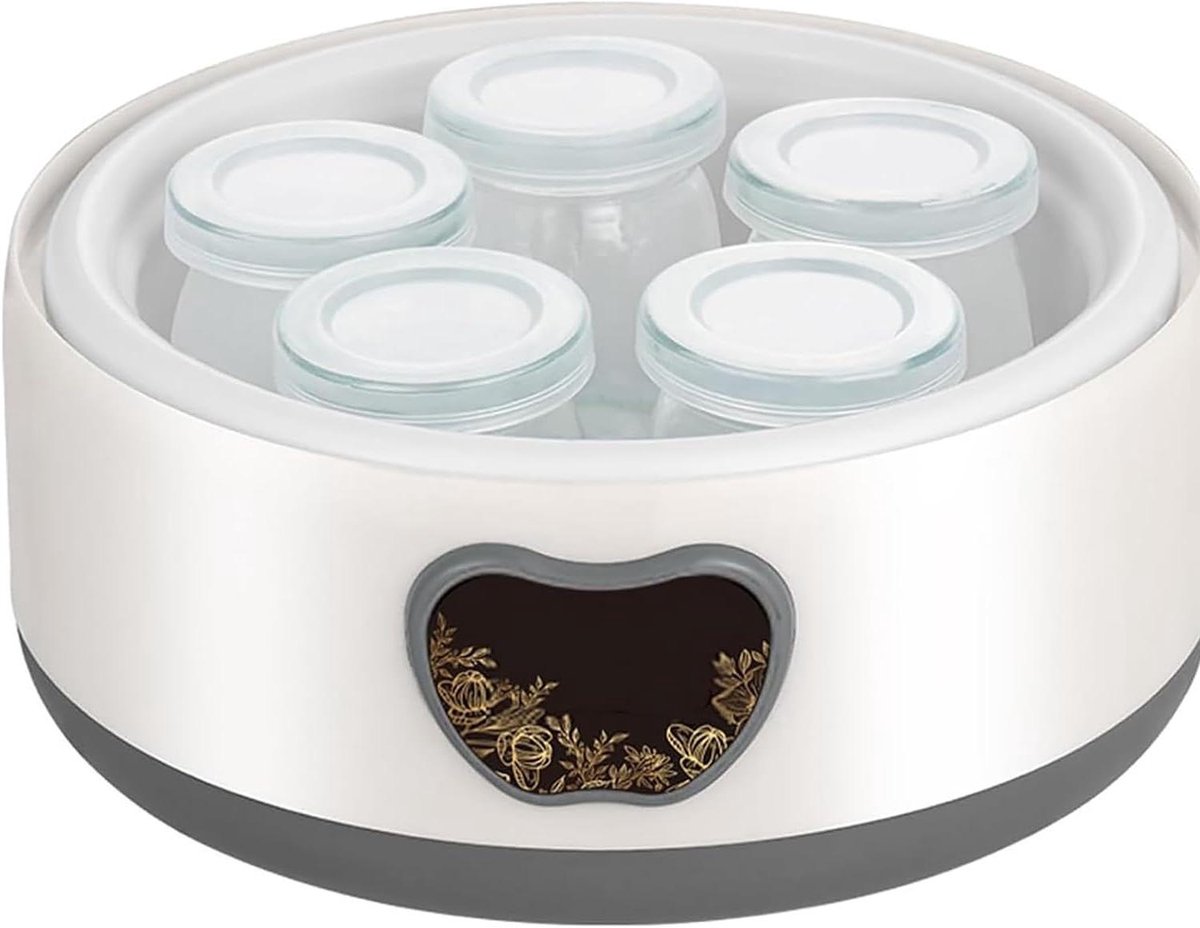 Yoghurtmaker Fermentatie apparaat Thuis zelf maken Constante temperatuurregeling 1.2 Liter Zilver
