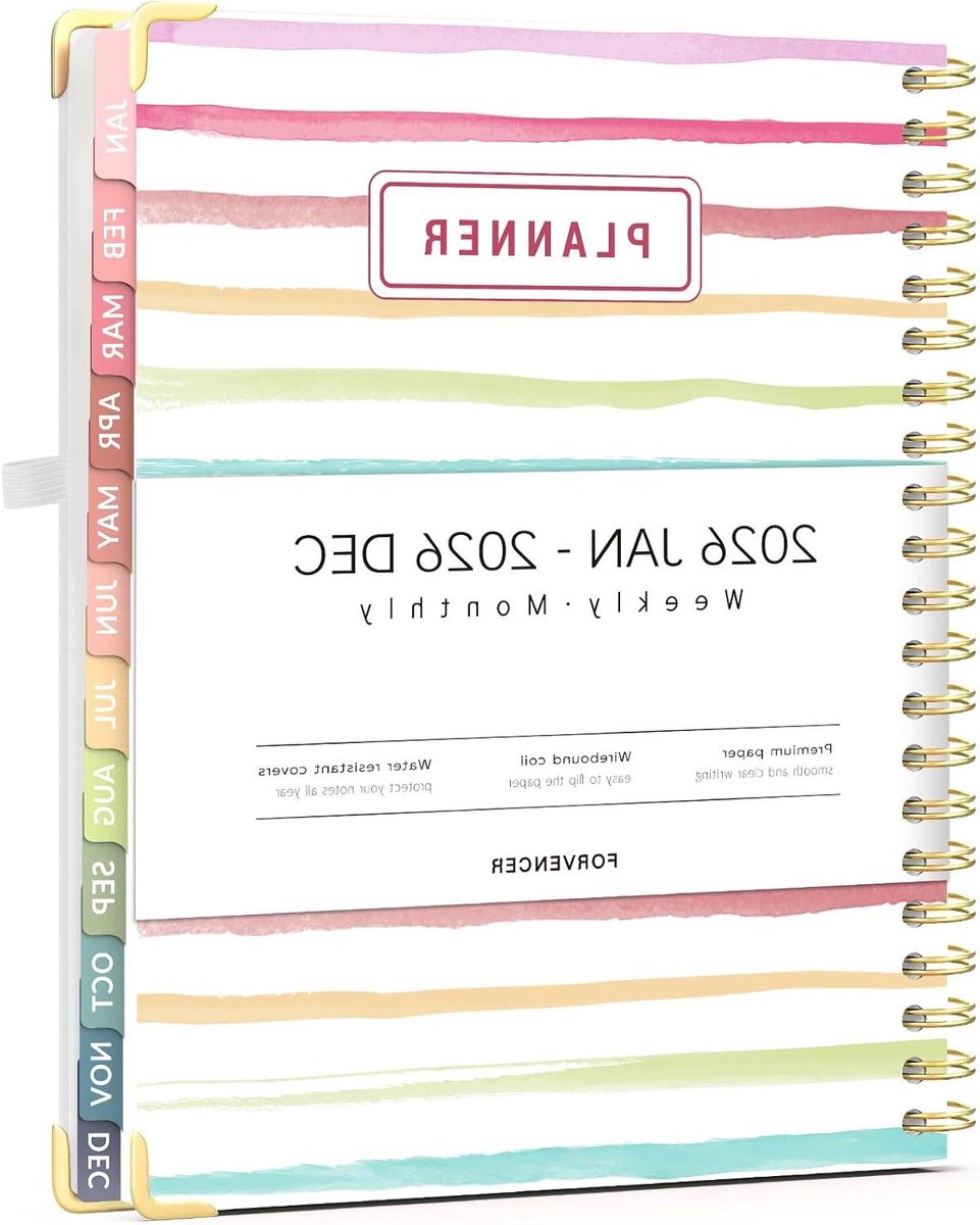 Planner 2025-2026 - Agenda Jaarplanner - Planning Maken - Met Tabs - A4 formaat - Strepen