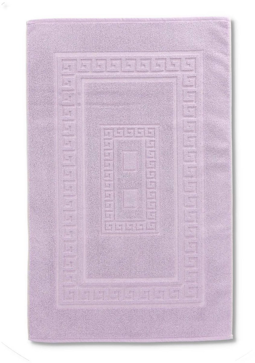 Badmat uit de douche 45 x 60 cm. Torino absorberende katoenen badkamermat, badkamermat zonder slipweerstand - lila