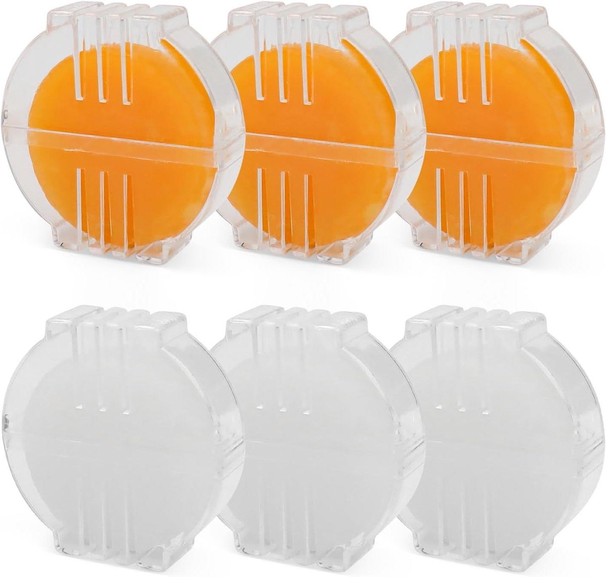 Bijenwas Draadconditioner - Draadwas Naaien - Handnaaien Glad Maken - Met Opbergdoos - 6 stuks - Wit Oranje