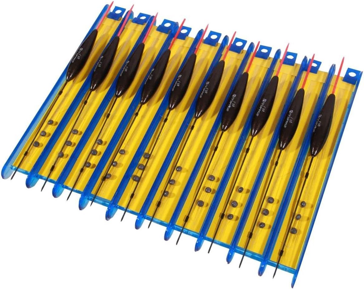 Vistuigjes Set - Dobber Tuigjes - Vissen met vaste hengel - Compleet met lijn en haak - 10 stuks - Veelkleurig
