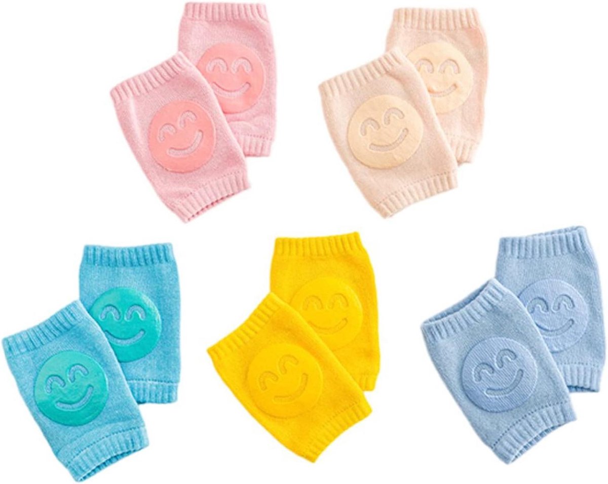 Baby Kniebeschermers - Peuter Beschermers - Baby Leren Kruipen - Anti-slip Stippen - Medium - Multicolor