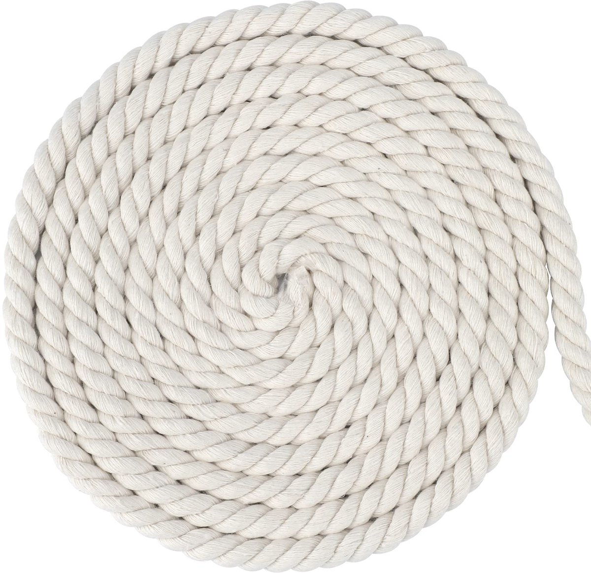 10 mm beige katoenen koord, 10 m dik katoenen touw, touw van katoen, katoenen touw om adventskalender te knutselen