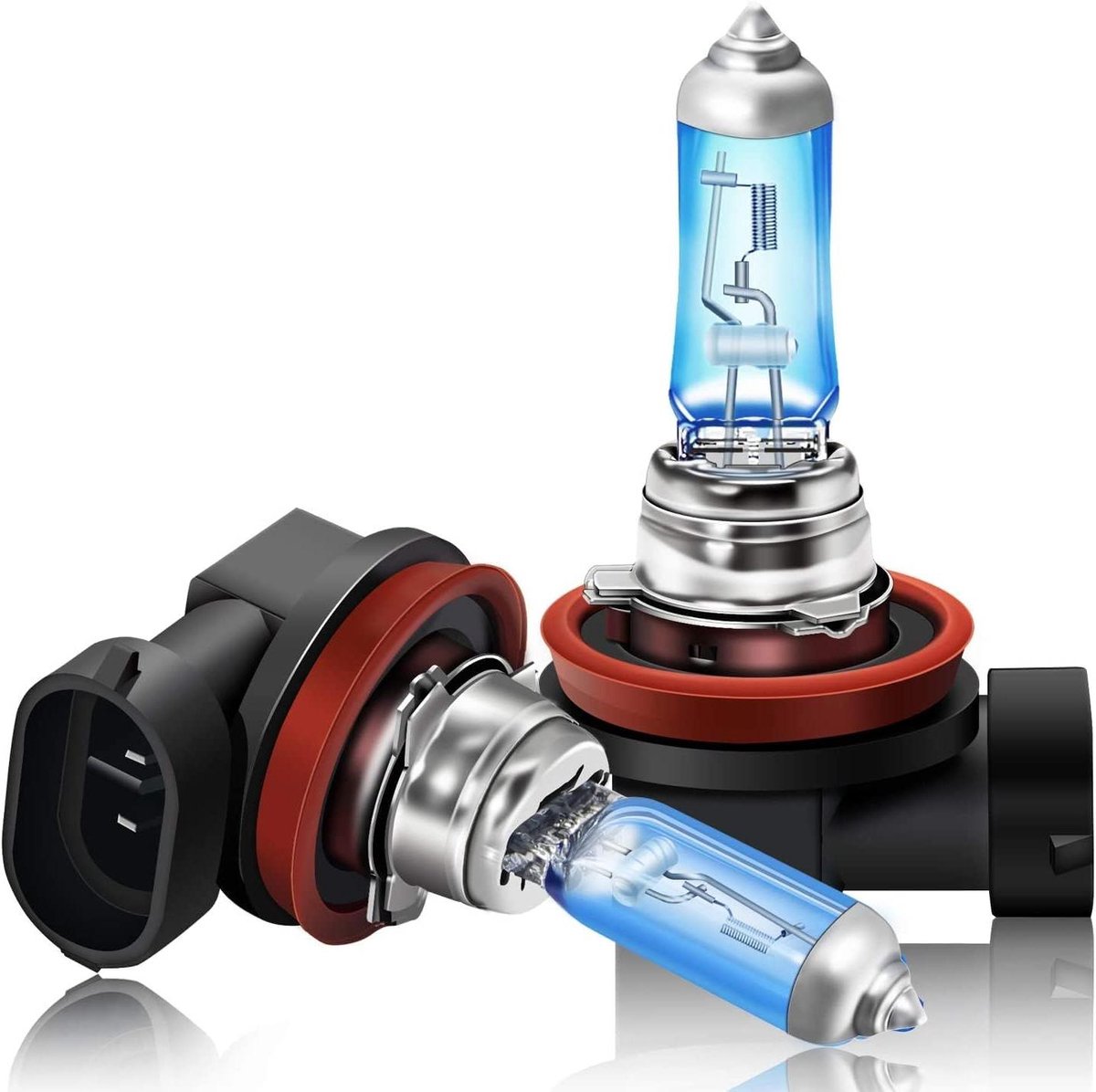 Halogeen Koplampen - Autolampen Mistlampen - Verbeter Zichtbaarheid - 5000K Warm Wit - H11 12V 55W - Zilver