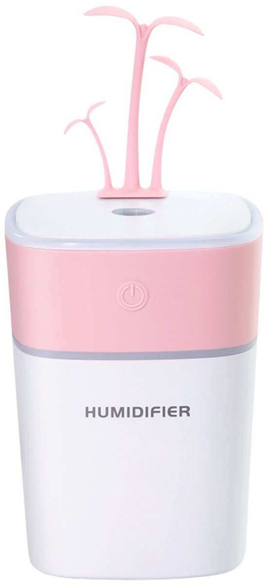 Luchtbevochtiger met koude nevel – Stille ultrasone werking, schattig mini-ontwerp met automatische uitschakeling, 320 ml – voor slaapkamer, babykamer of kantoor