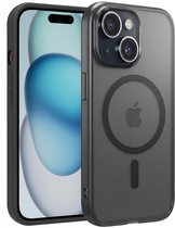 Hoesje - Geschikt voor Apple iPhone 15 - Magsafe Compatible - Sterk & Shockproof - Back Cover - Telefoon Hoes Shockproof - Shock Proof Case - Telefoonhoes - Zwart