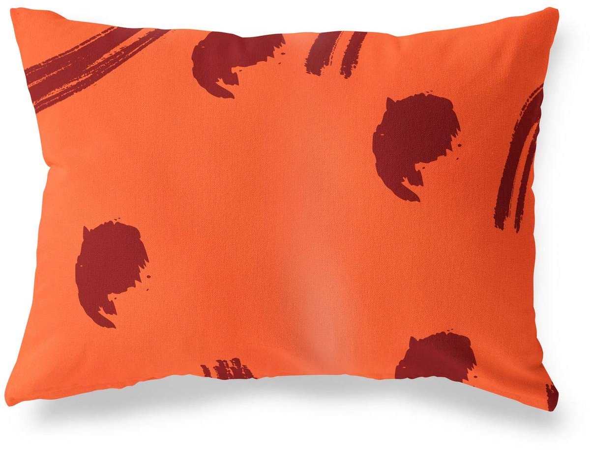 Oranje-Bordeaux Decoratieve Kussensloop, Kussenhoezen Bank, Decoratieve Kussenhoesjes, Kussensloop; Sofa, Slaapkamer, Kantoor, Auto 35x50 Cm - Ontworpen en vervaardigd in Turkije