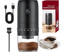 Elektrische Koffiemolen - Bonenmaler Conisch - Verse Koffie Maken - 40 Maalstanden Instelbaar - 25g Capaciteit - Zwart