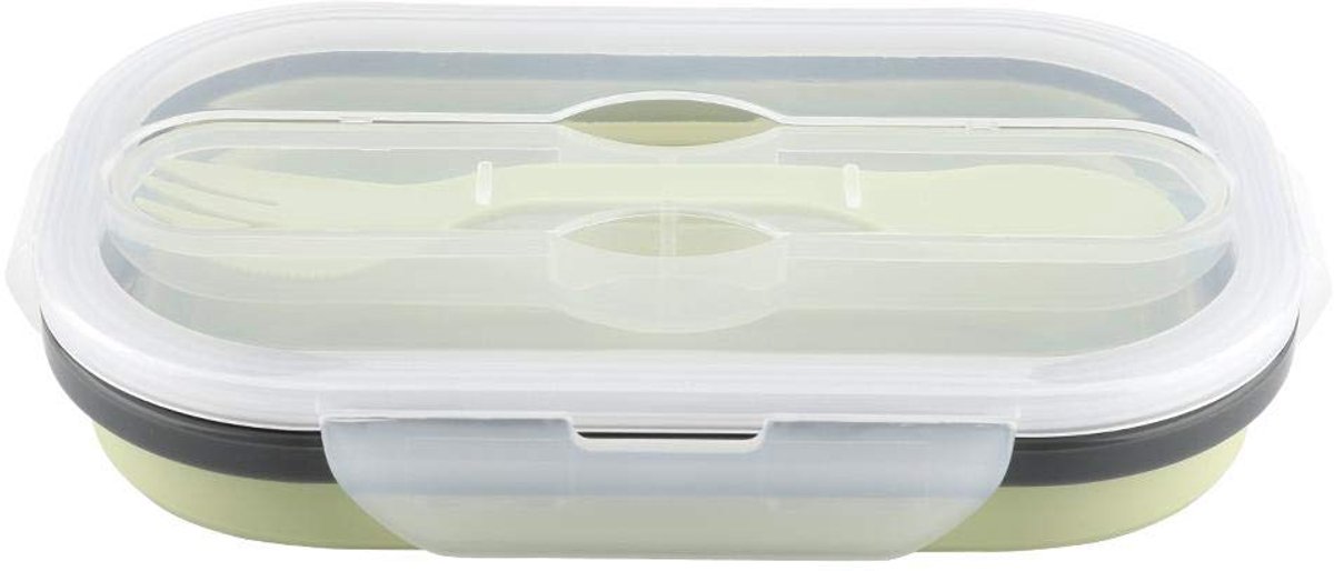 opvouwbare lunchbox 1000ml Magnetronbestendig Voedselopslagcontainer voor Kantoorlunch, Picknick, Camping, School
