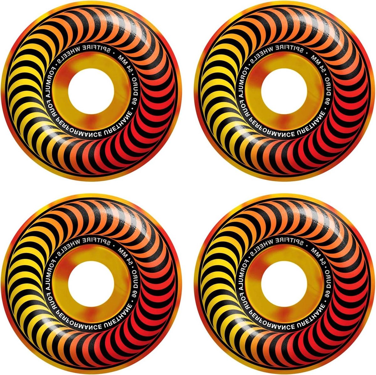 Skateboard Wielen Wielset Skateboard Skaten Flatspot Weerstand 54mm 99A