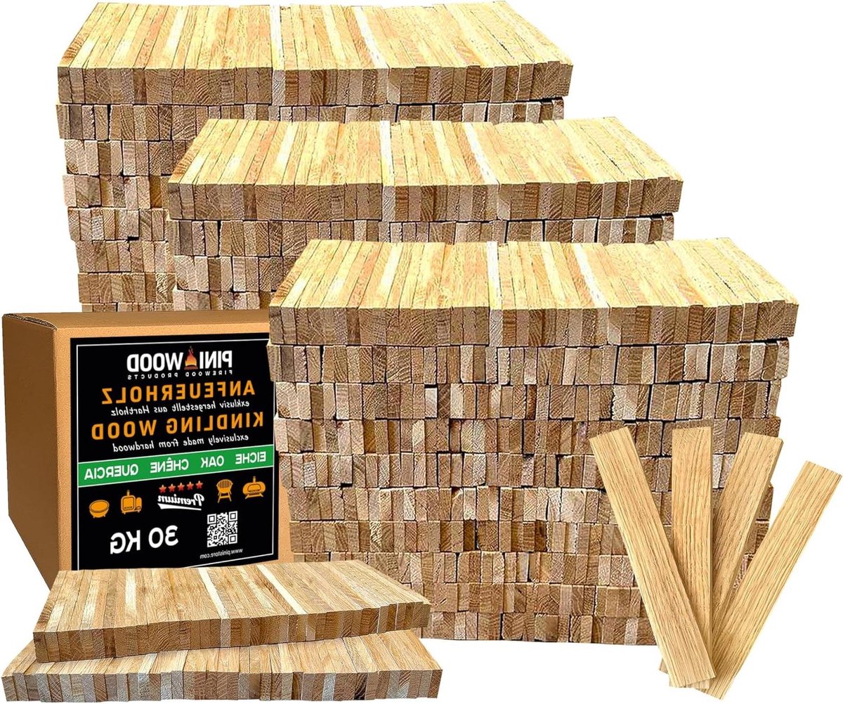 Aanmaakhout Eikenhout - Aanmaakblokjes Hout - Open Haard Aanmaken - 100% Natuurlijk - 30 kg - Bruin