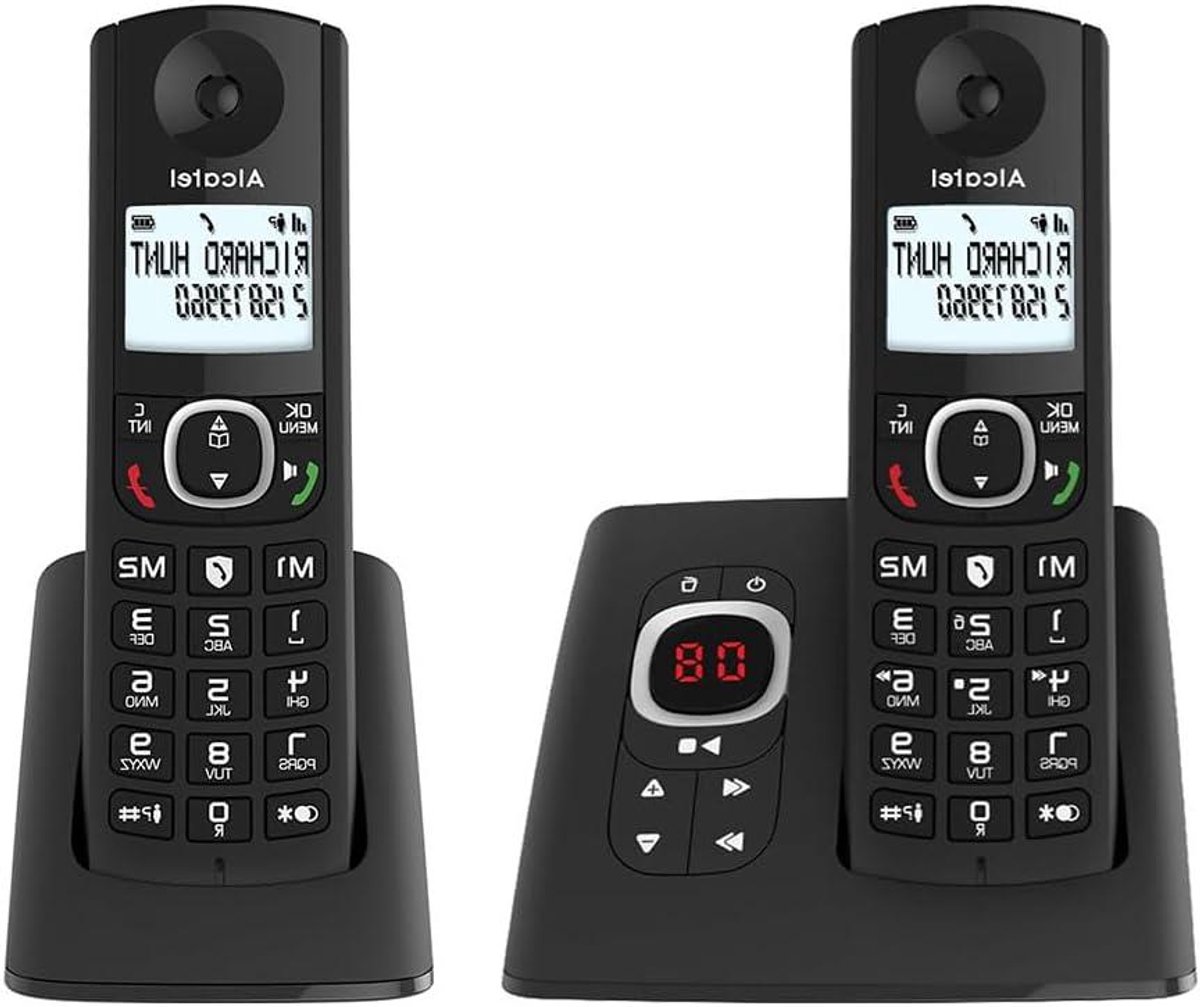 Draadloze Telefoon Duo - DECT Telefoon Vaste Telefoon - Thuis Bellen - Met Antwoordapparaat - 2 Handsets - Zwart