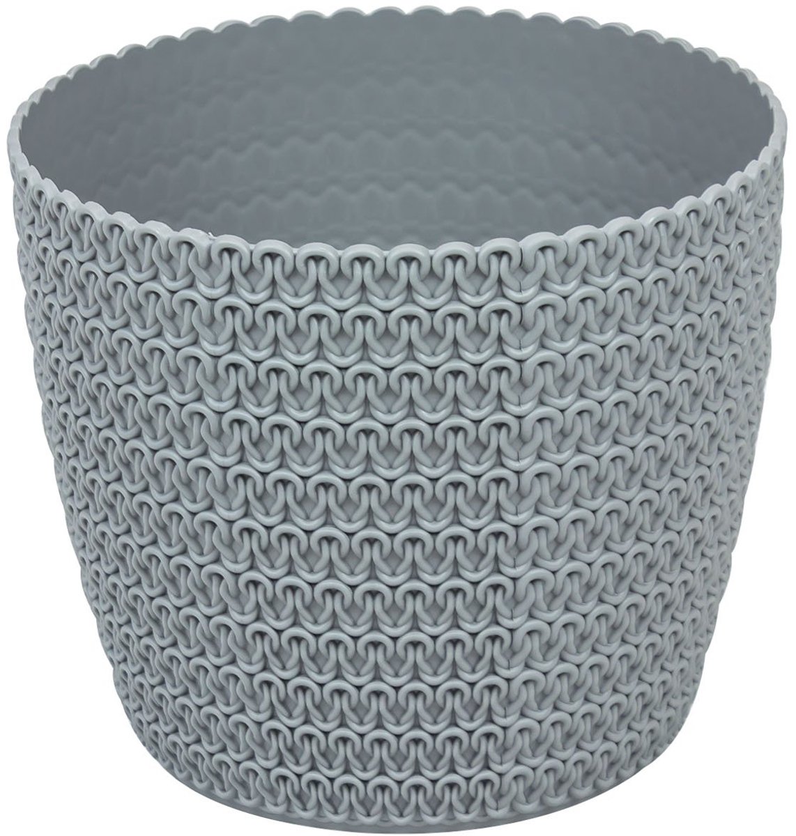 Vaas voor planten, hoogte 15,5 cm, jersey, kleur: grijs