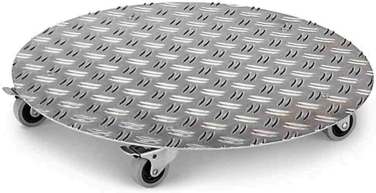 Plantenroller Aluminium - Plantenvoet Trolley - Planten Verplaatsen - Flexibel Ontwerp - 30 cm Diameter - Aluminium