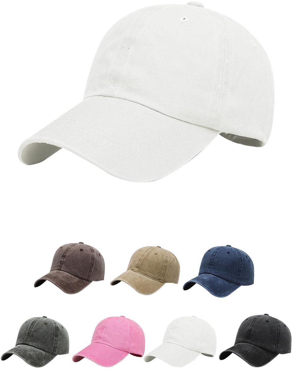 Aomig Unisex Baseball Cap, 100% Katoen Vintage Gewassen Papa Caps, Gewassen Katoenen Baseball Cap, Distressed Vintage Cap met laag profiel