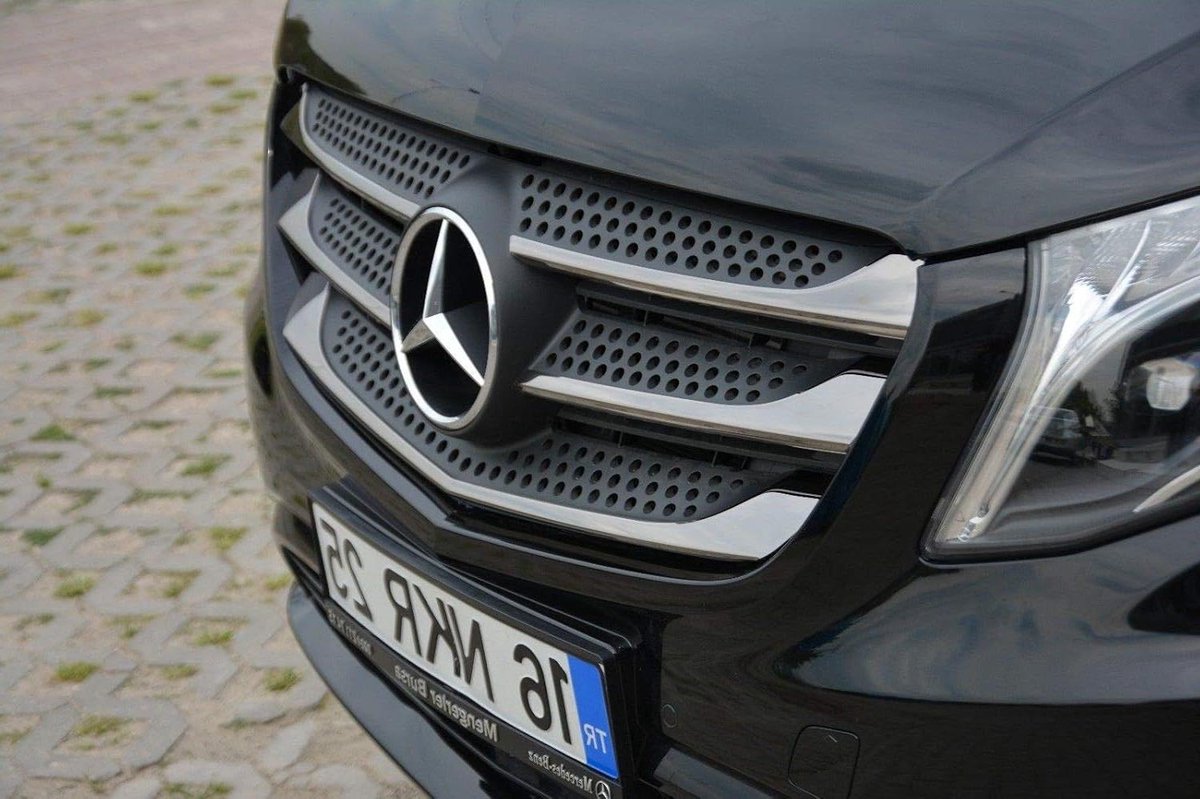 Front Grill Cover Set - Grille Afdekking - Auto Styling - Roestvrij Staal - 5 Stuks - Donker Chroom