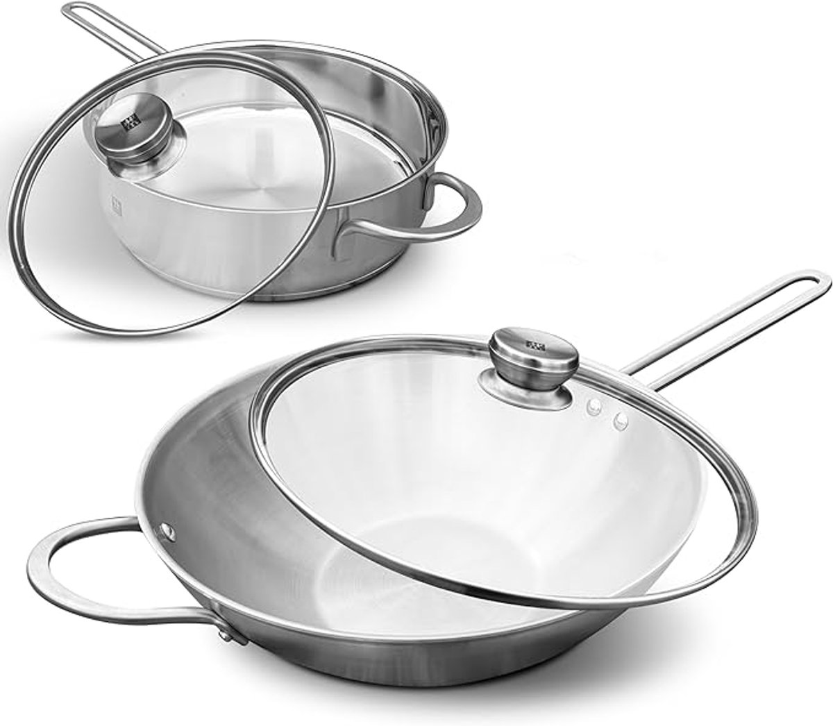 Zwilling pan - Pan - Kookenpan - Zwilling pan met deksel - Zwilling TwinNova3 Wok Pan 30 cm en 24 cm - Kooken