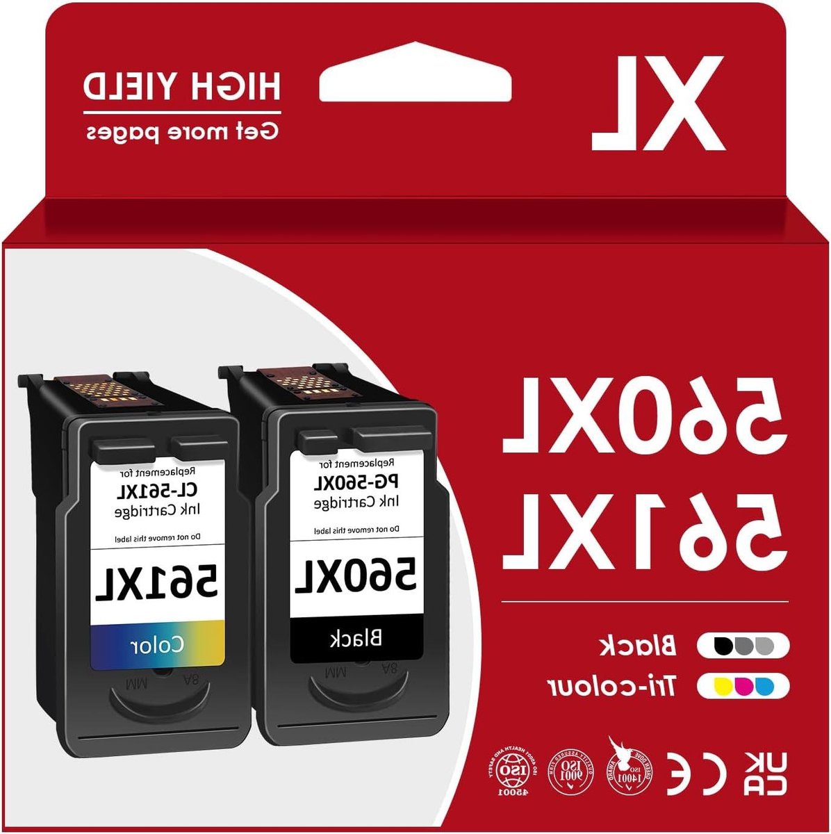 Inkjet Cartridges - Printer Ink - Documenten Printen - XL Capaciteit - 2 Stuks - Zwart en Kleur