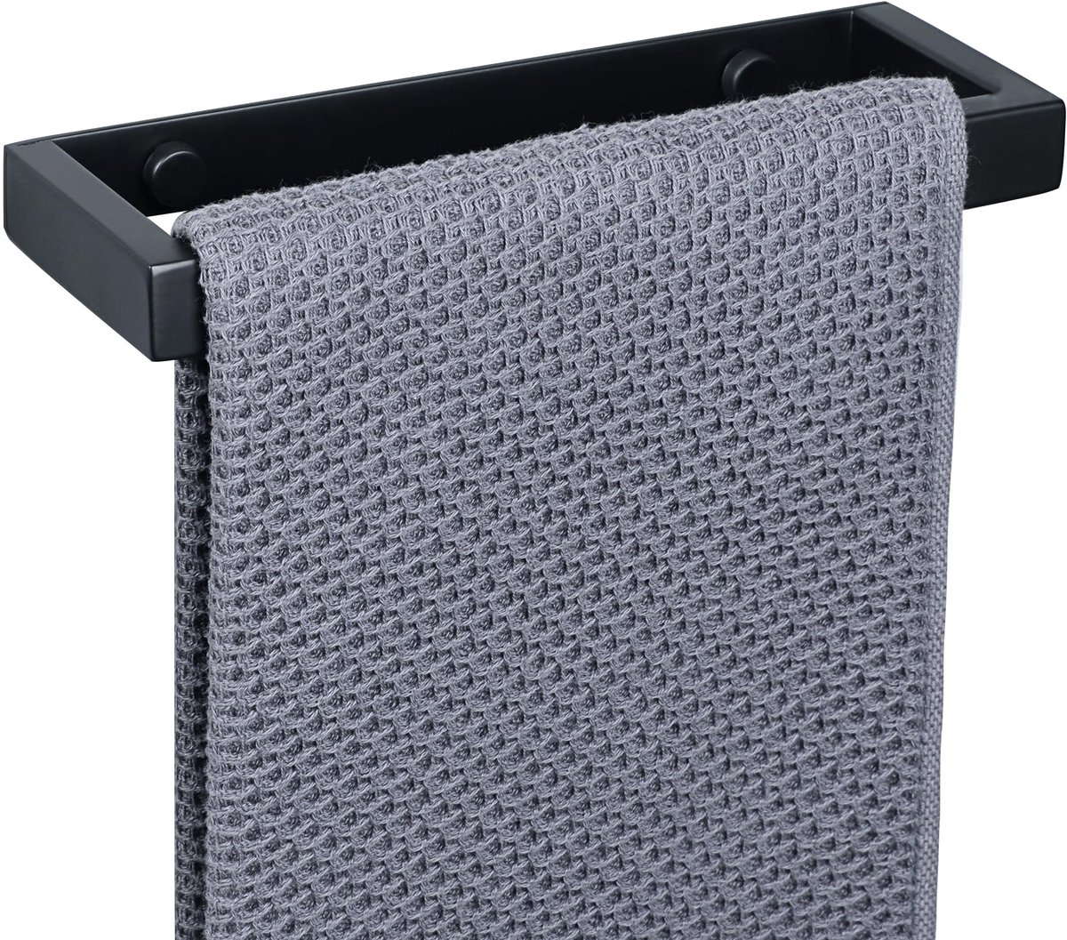 Badkamer Handdoekhouder Handdoekring Zwart Handdoekhouder Zonder Boren Roestvrij Staal SUS304, 20CM Handdoekenrek Wandmontage Keuken, Badkamer, EGJF020-B-2023